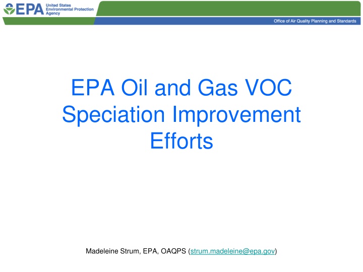 epa oil and gas voc speciation improvement efforts