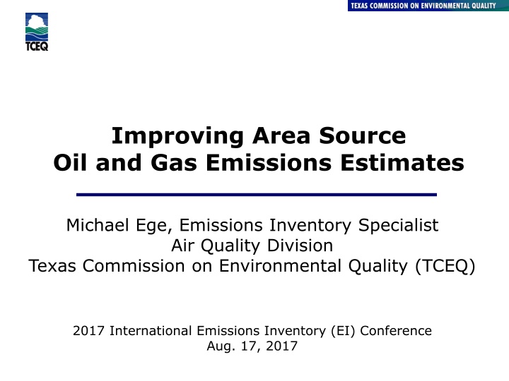 improving area source oil and gas emissions