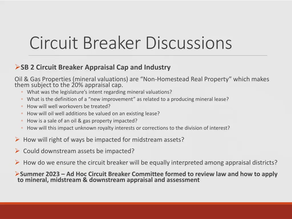 circuit breaker discussions