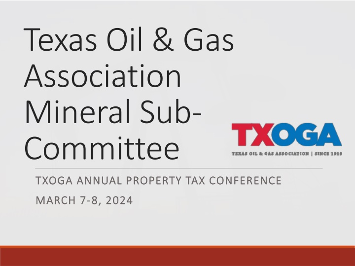 texas oil gas association mineral sub committee