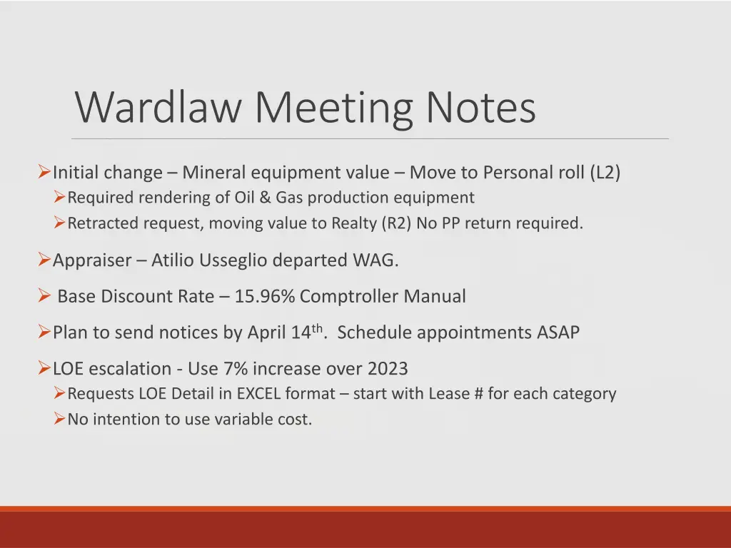 wardlaw meeting notes