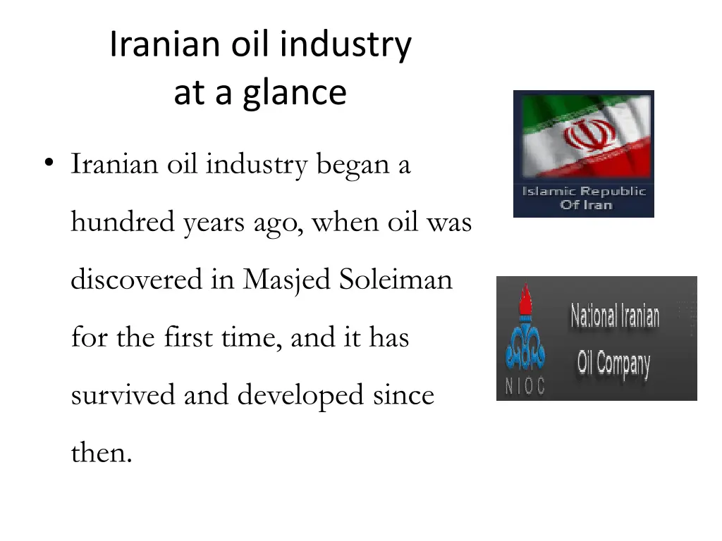 iranian oil industry at a glance