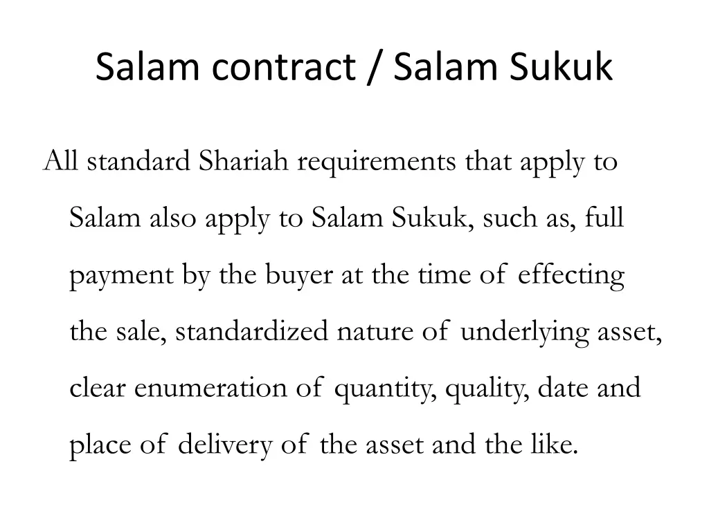 salam contract salam sukuk