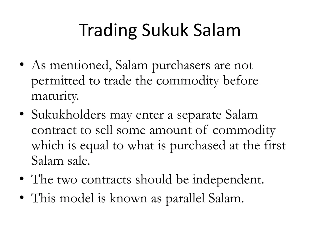 trading sukuk salam