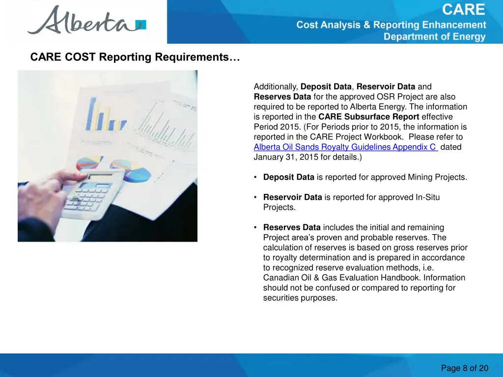 care cost reporting requirements 1