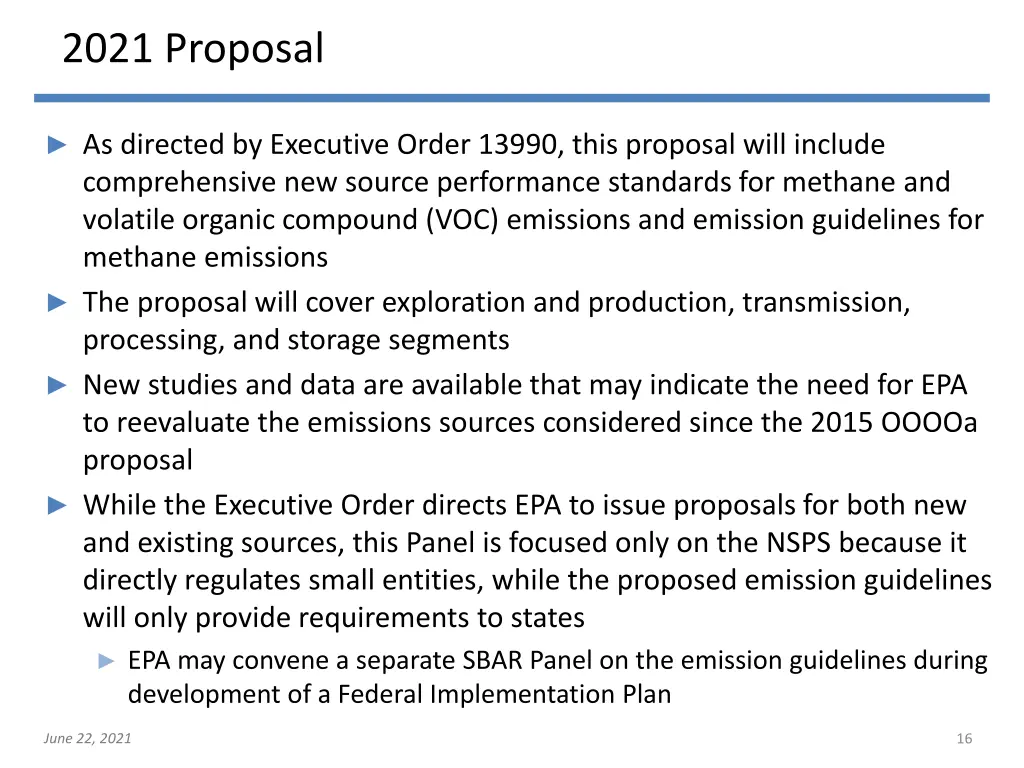 2021 proposal