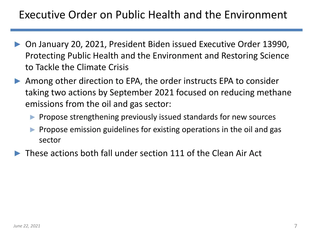 executive order on public health