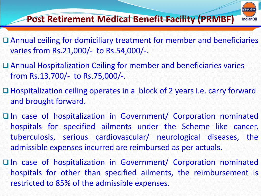 post retirement medical benefit facility prmbf 3