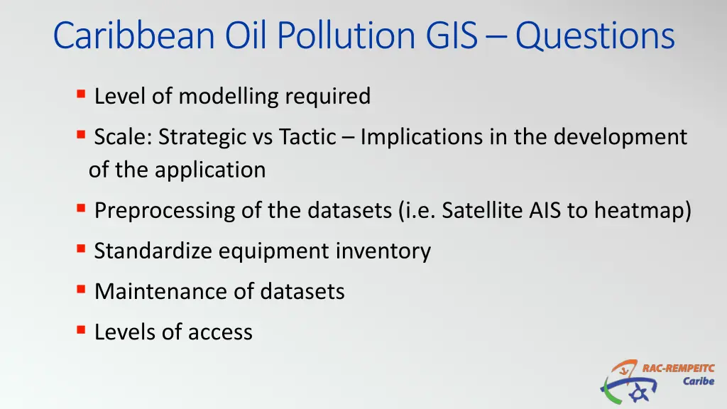 caribbean oil pollution gis questions 1