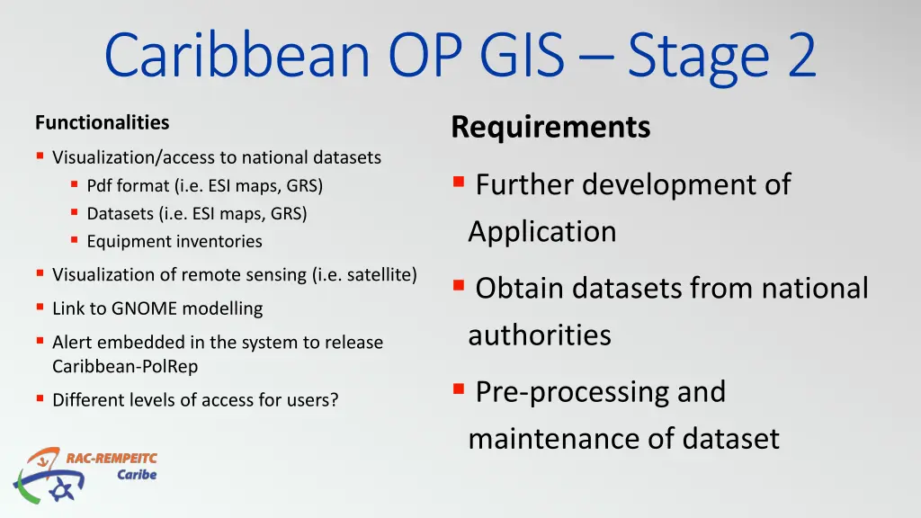 caribbean op gis stage 2