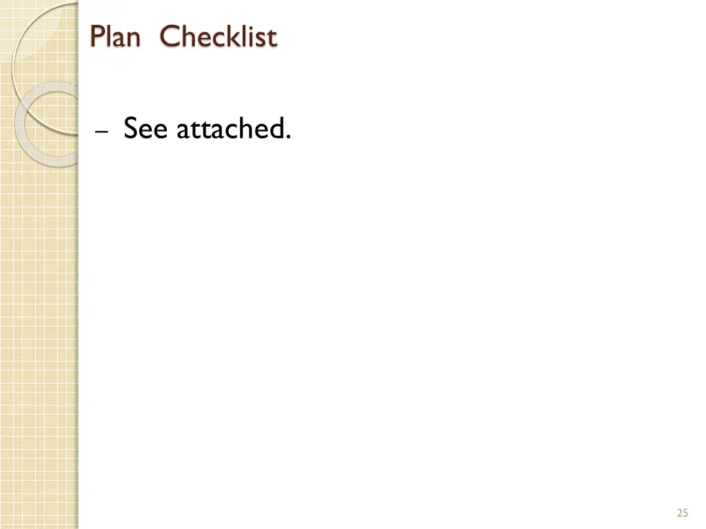 plan checklist