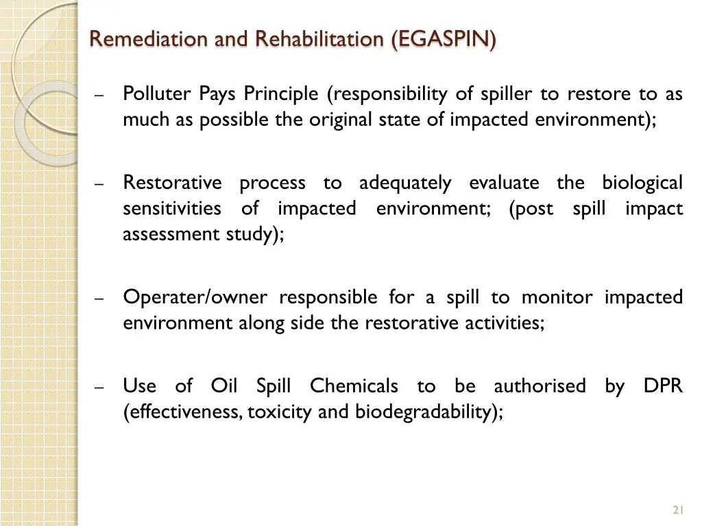 remediation and rehabilitation egaspin