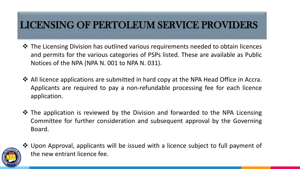 licensing of pertoleum service providers 2