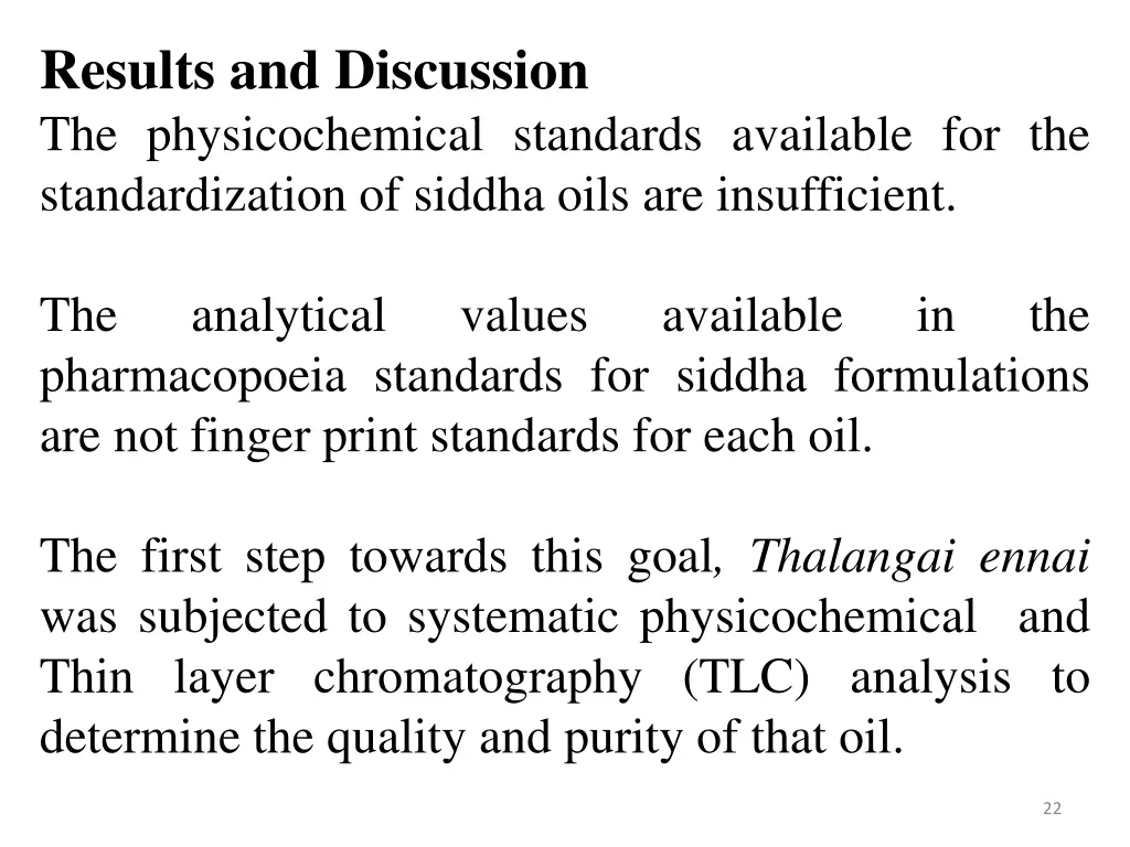 results and discussion the physicochemical