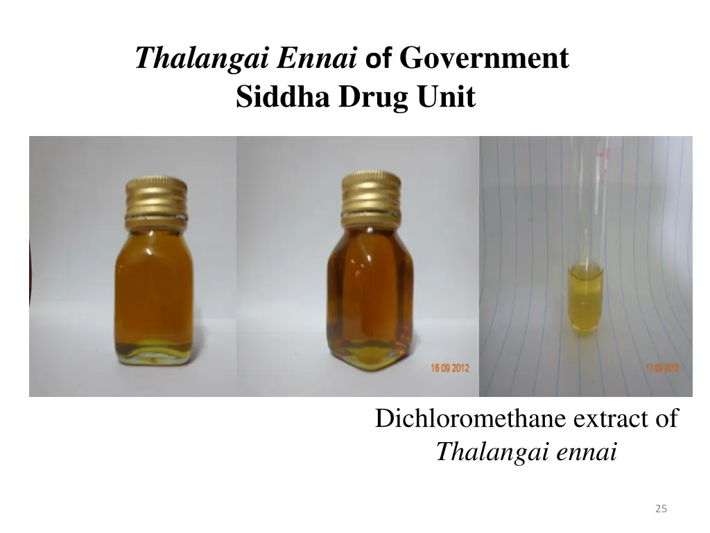 thalangai ennai of government siddha drug unit