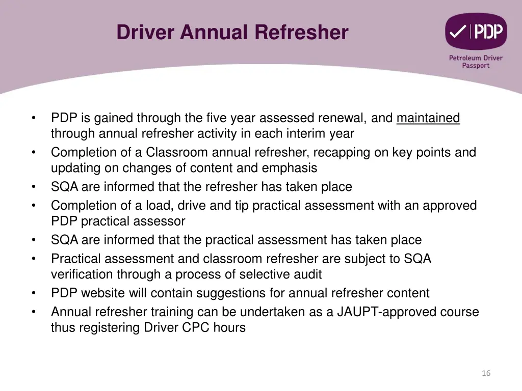 driver annual refresher