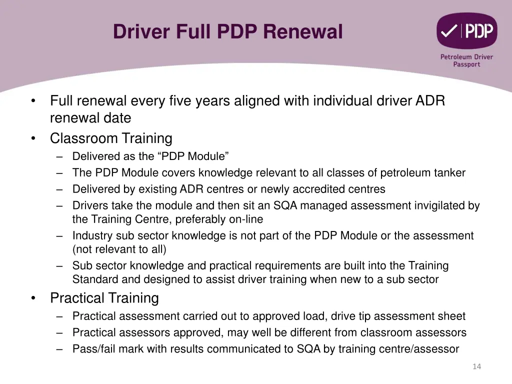 driver full pdp renewal