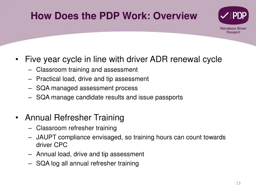 how does the pdp work overview