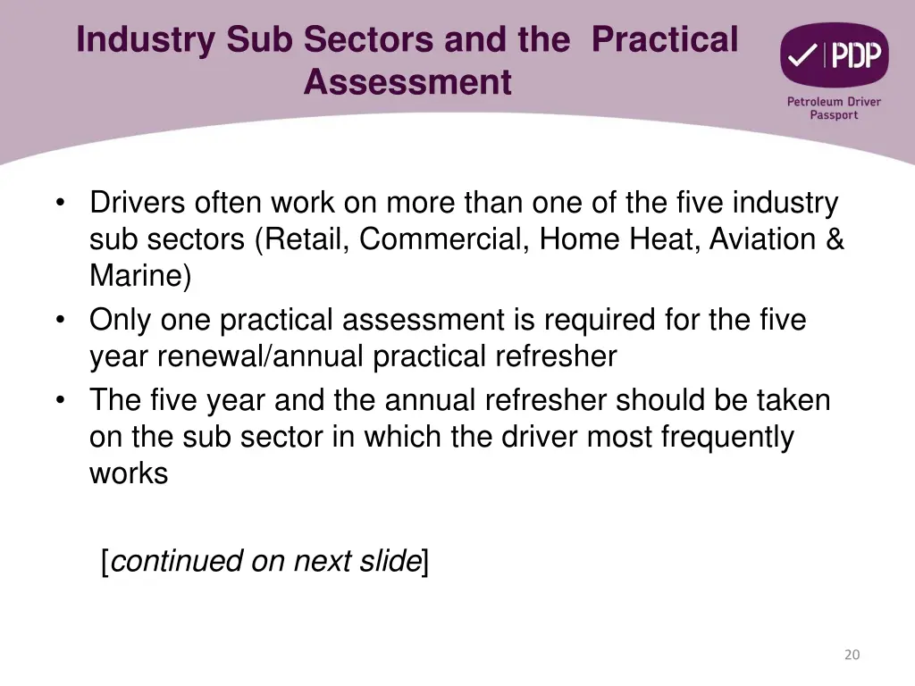 industry sub sectors and the practical assessment