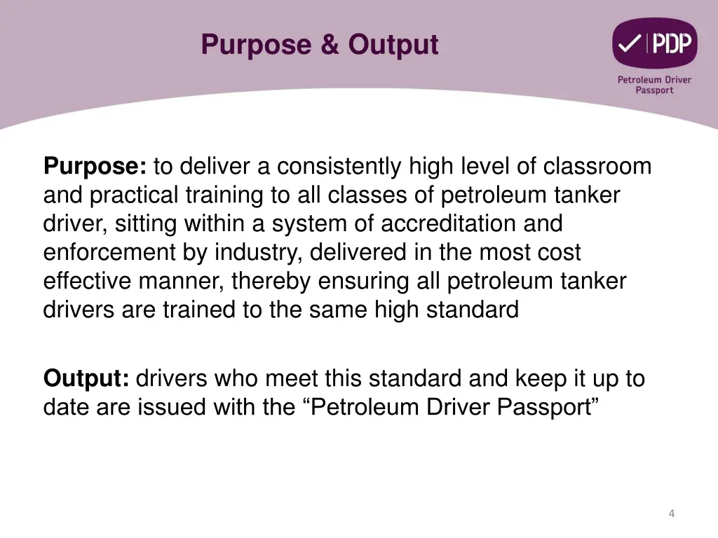 purpose output