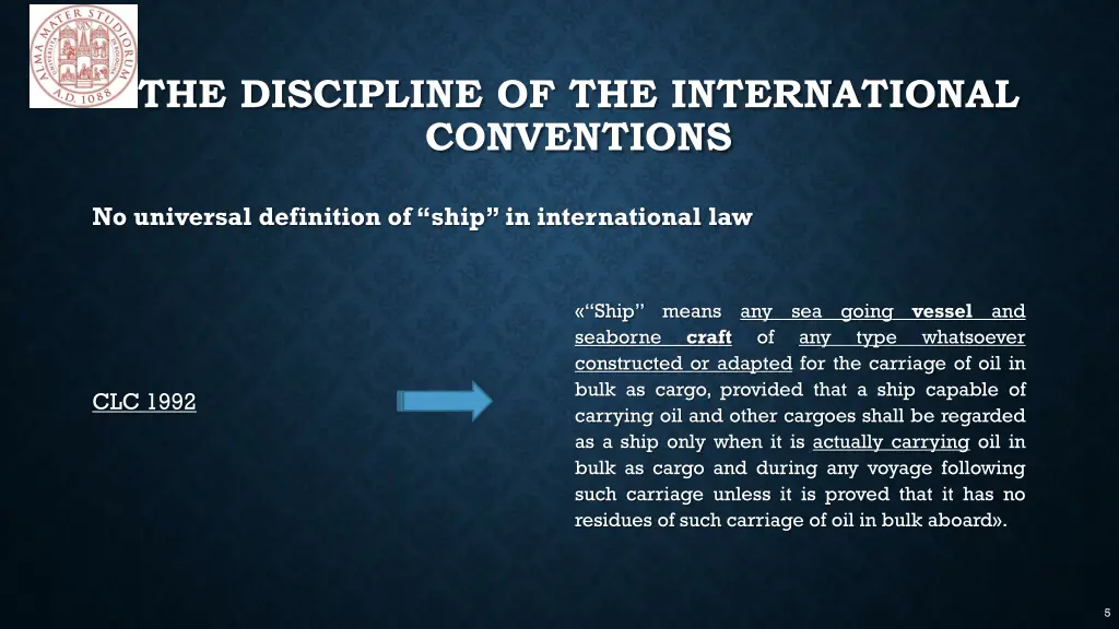 the discipline of the international conventions