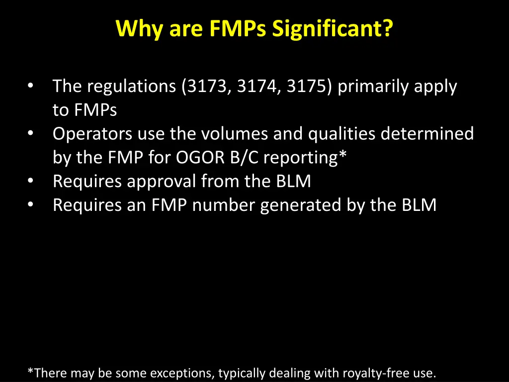 why are fmps significant