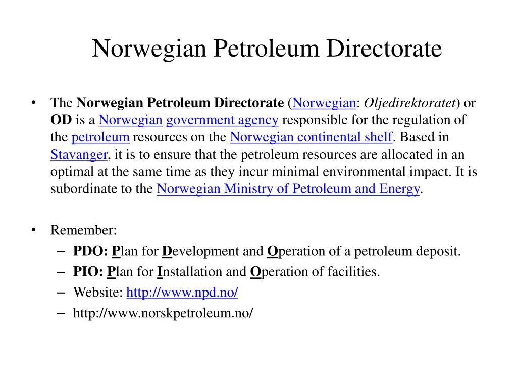 norwegian petroleum directorate