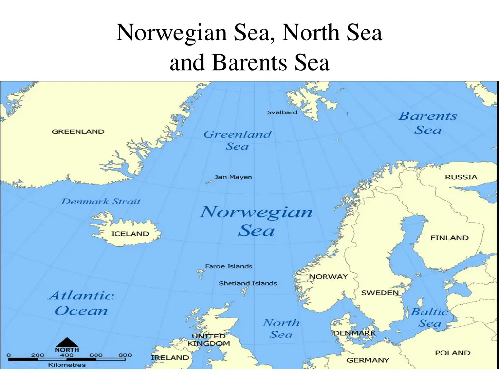 norwegian sea north sea and barents sea