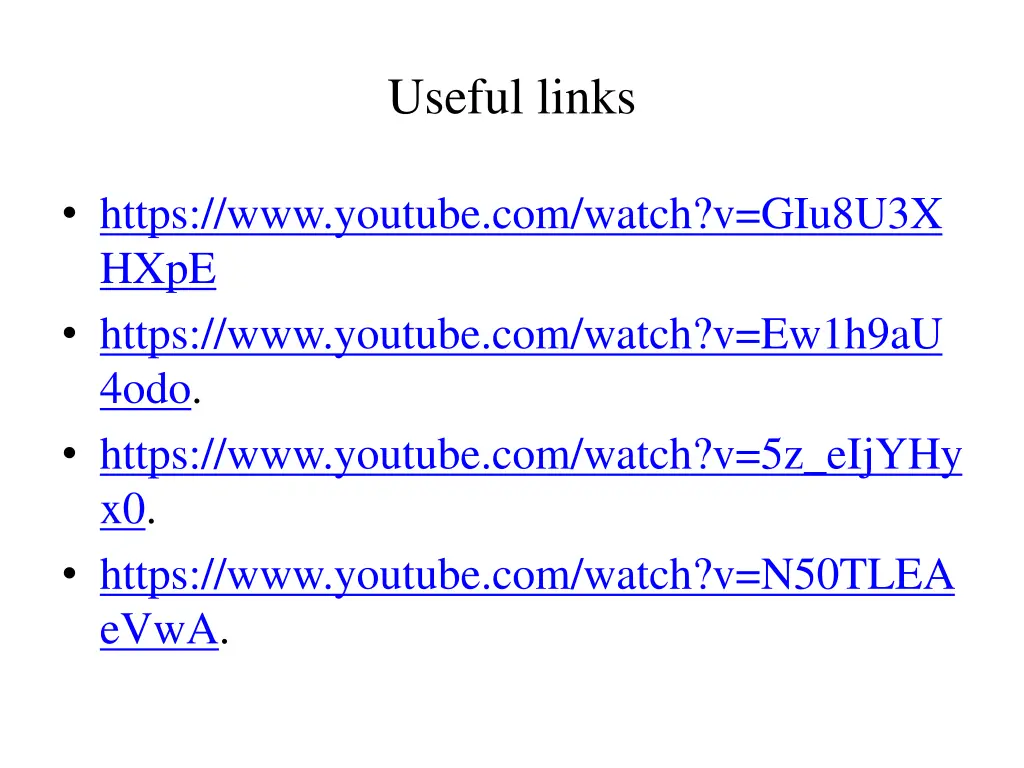 useful links