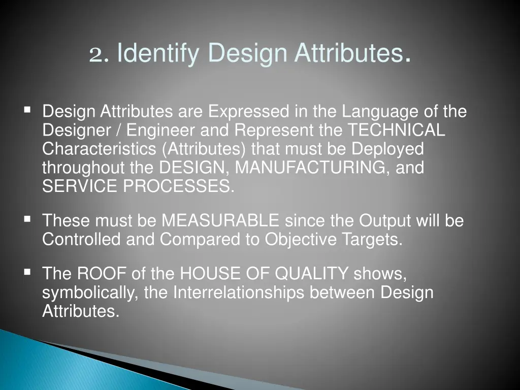 2 identify design attributes