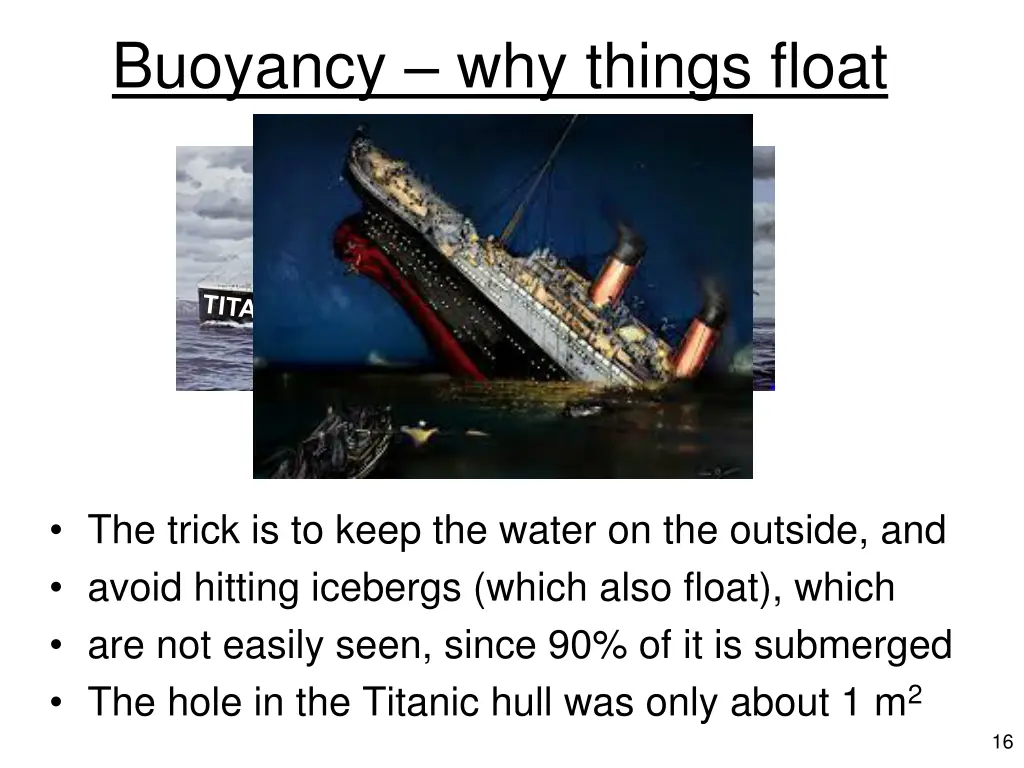 buoyancy why things float