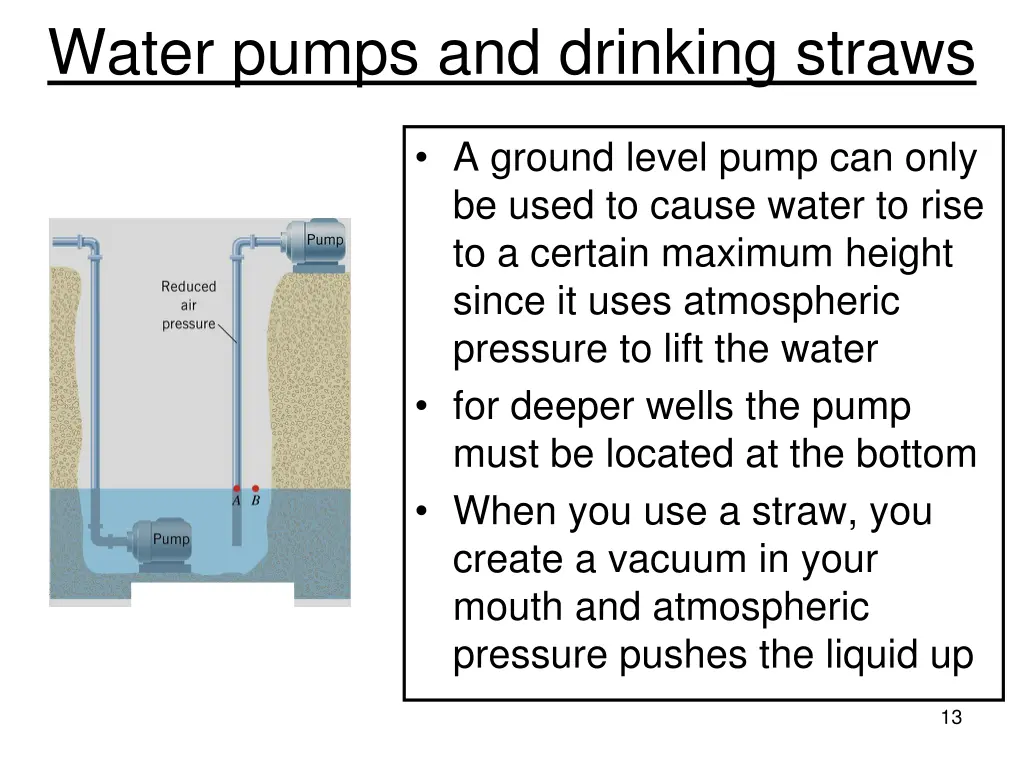 water pumps and drinking straws