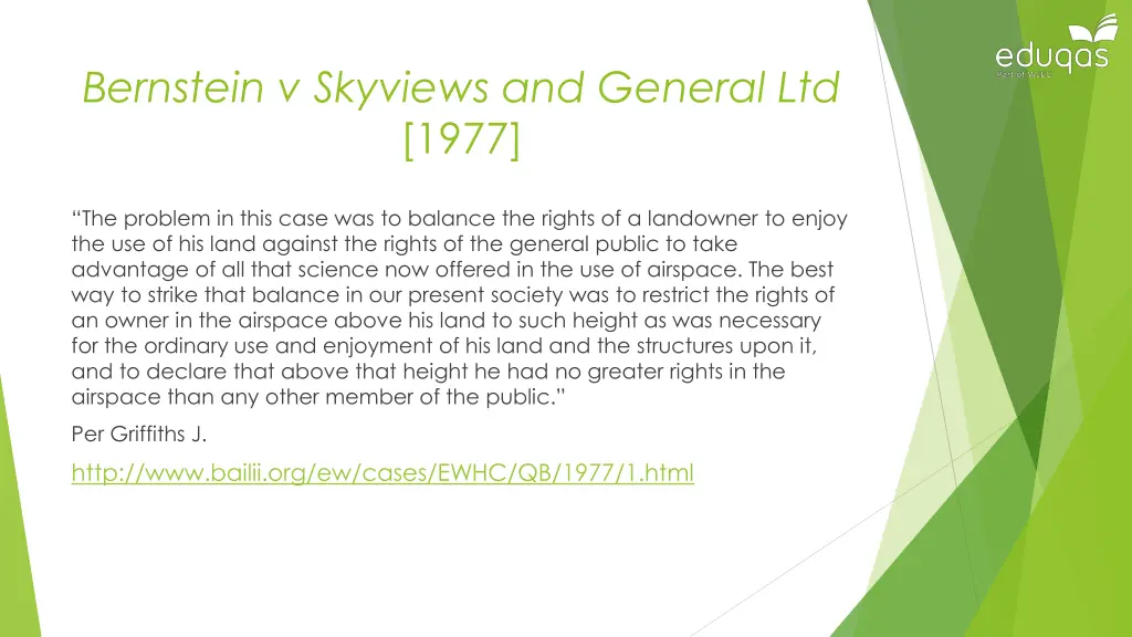 bernstein v skyviews and general ltd 1977