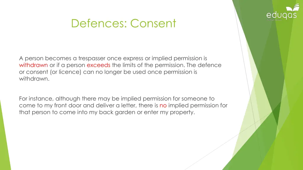 defences consent 1