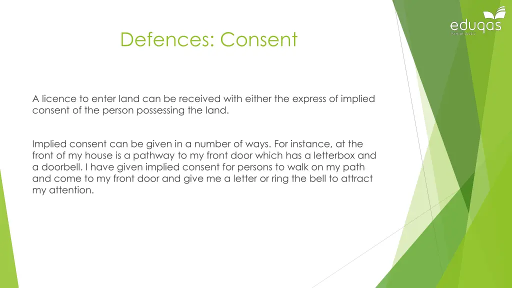 defences consent