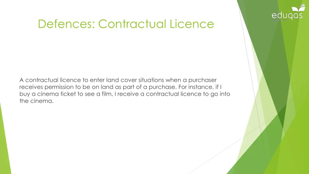 defences contractual licence