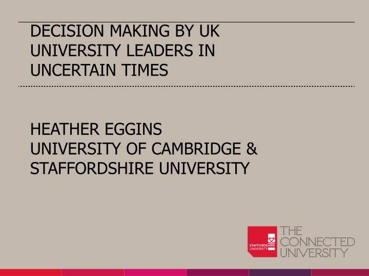 decision making by uk university leaders