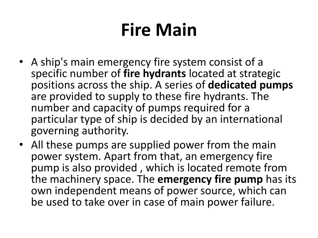 fire main