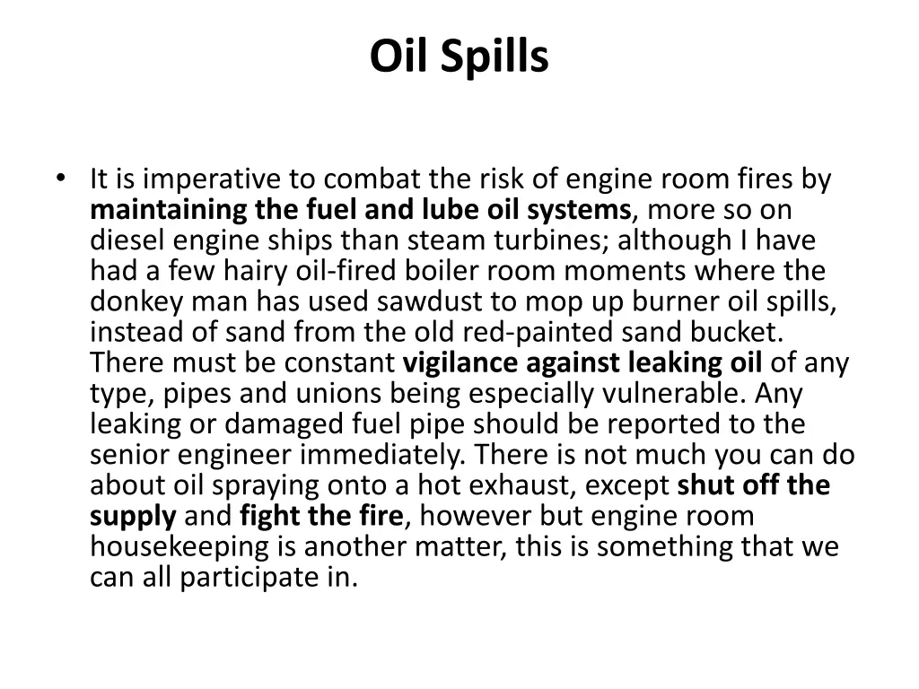 oil spills