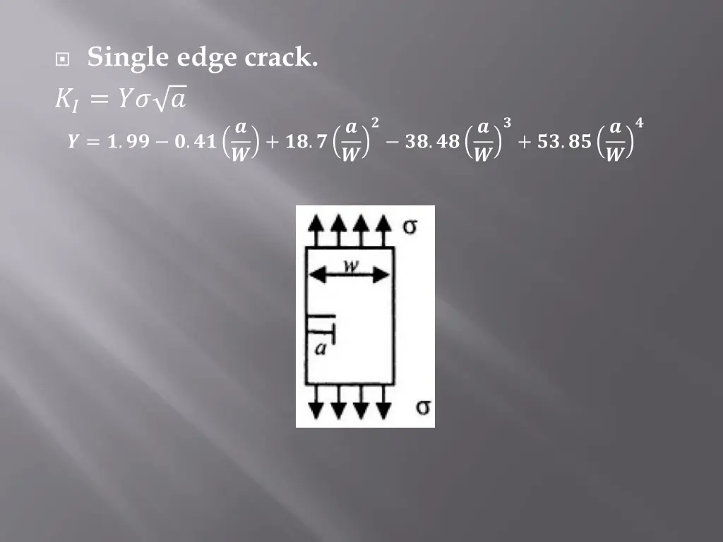 single edge crack