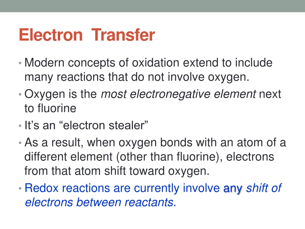 electron transfer