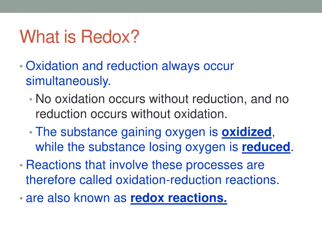 what is redox