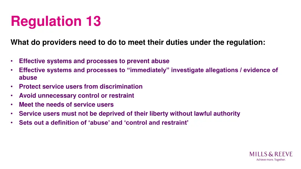 regulation 13