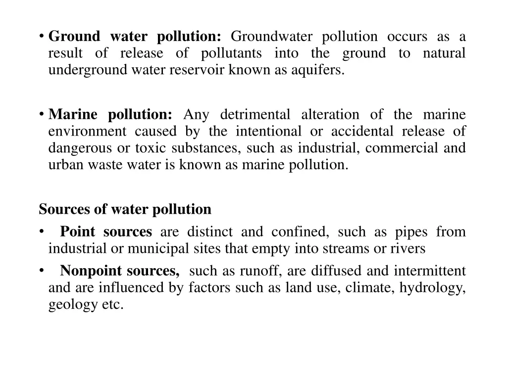 ground water pollution groundwater pollution