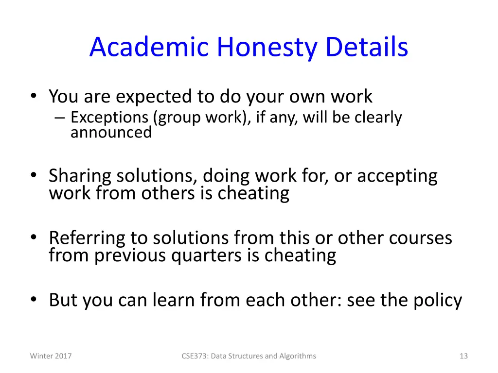 academic honesty details