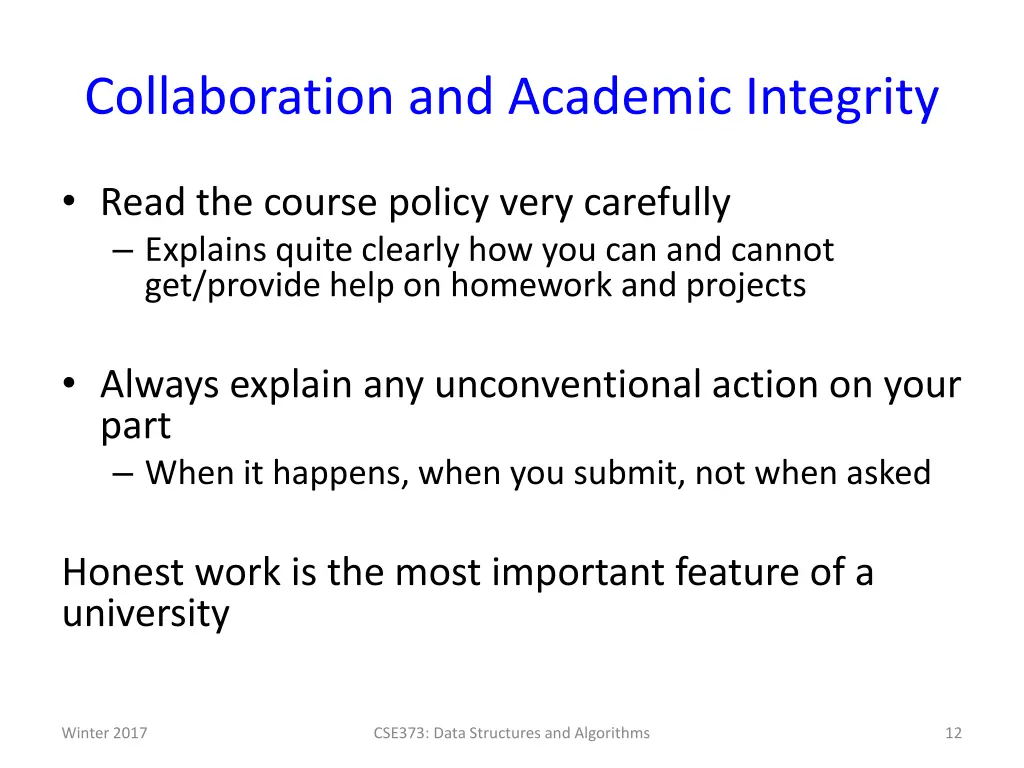 collaboration and academic integrity