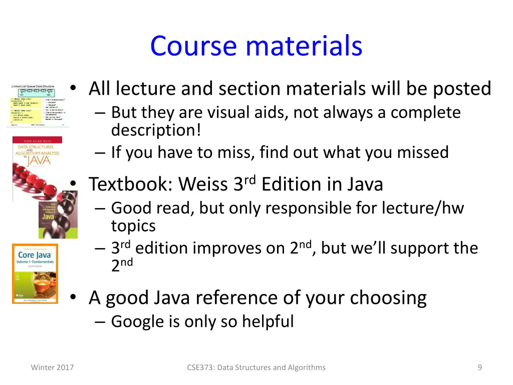 course materials