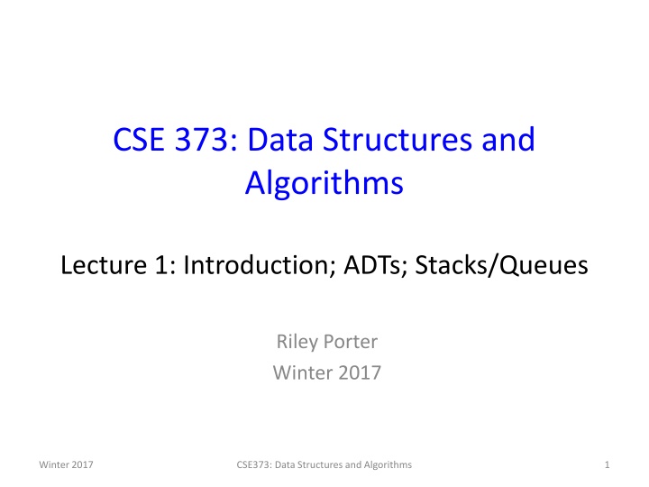 cse 373 data structures and algorithms