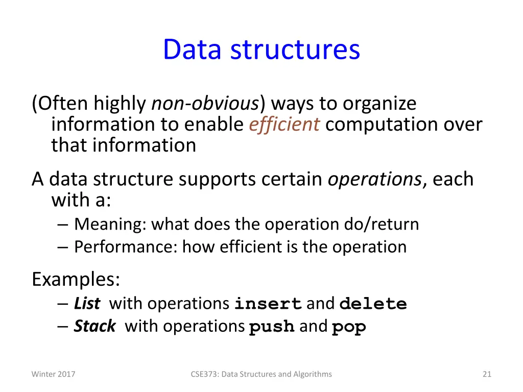 data structures