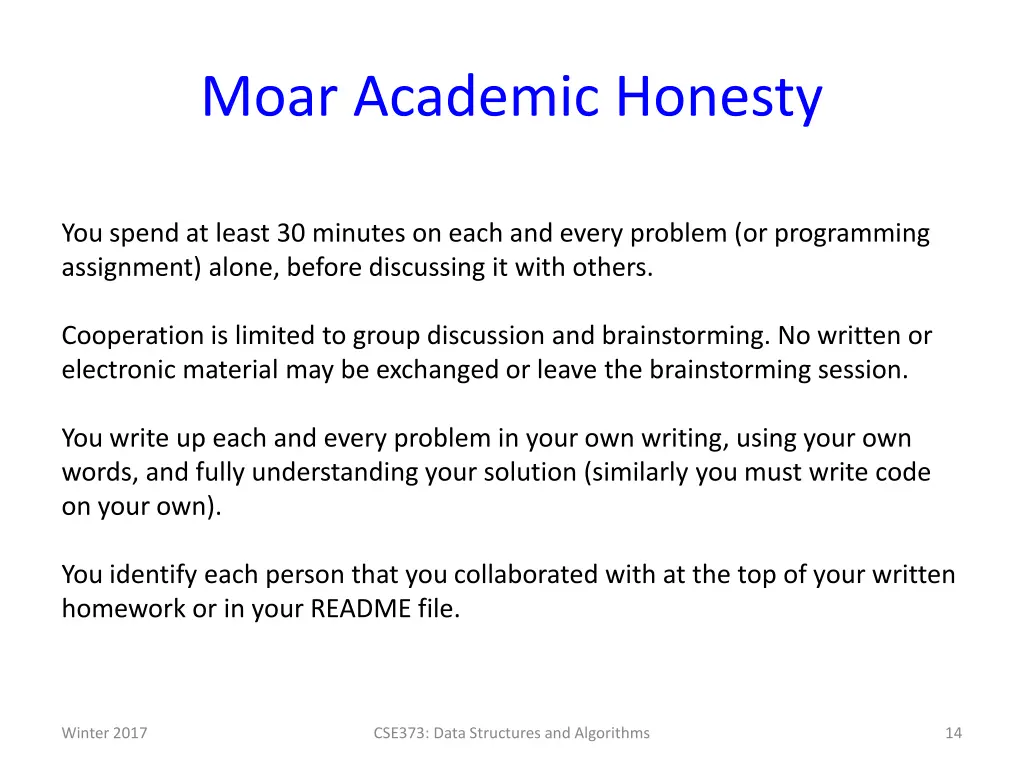 moar academic honesty